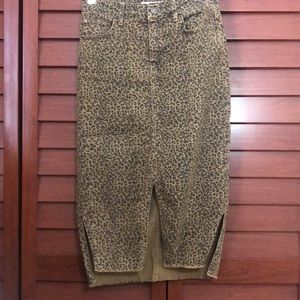 Zara leopard print skirt - Basic denim dept